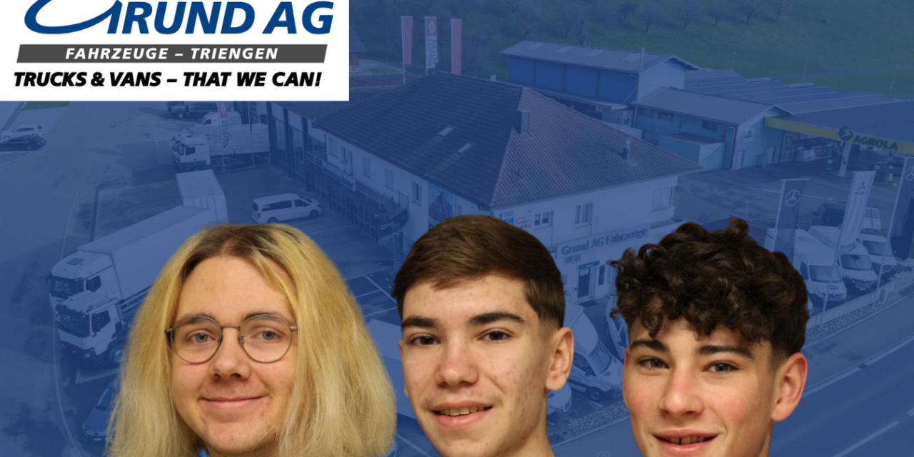 Drei Lernende kurz vor dem Abschluss